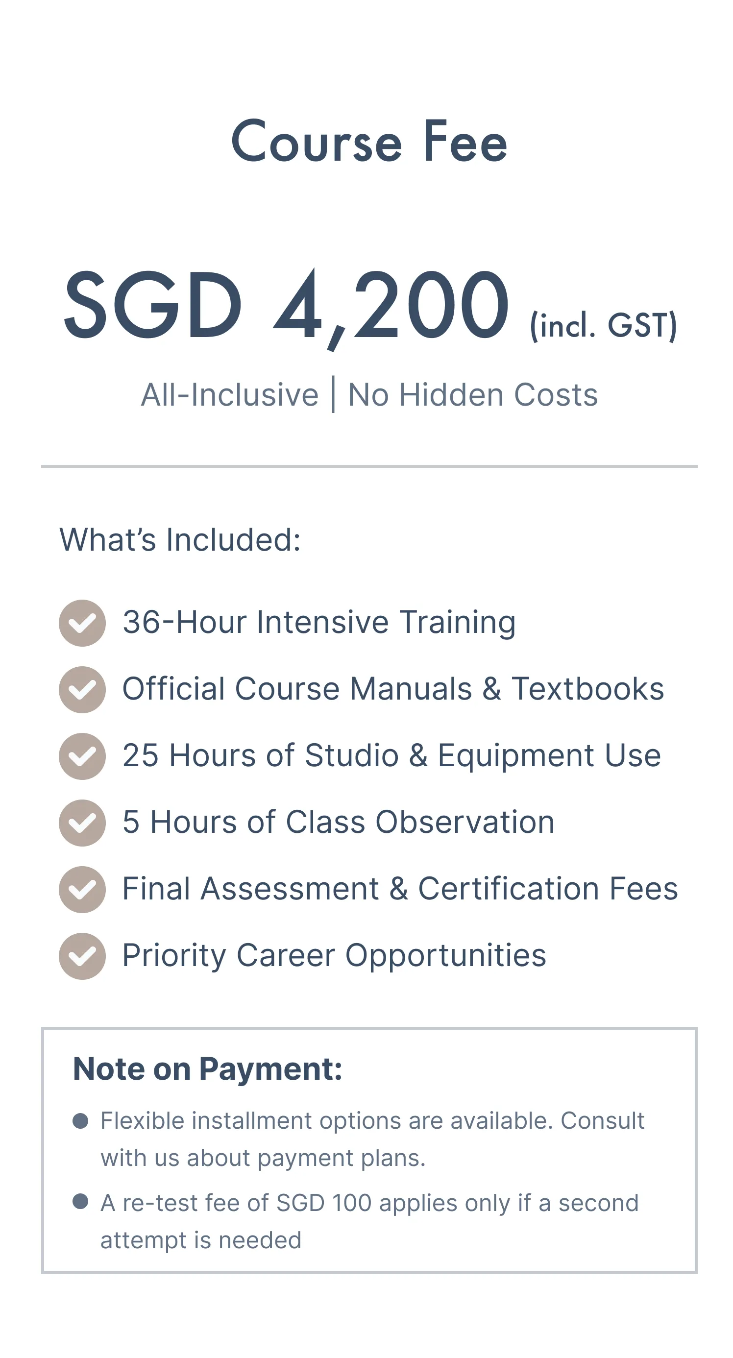 Course Fee