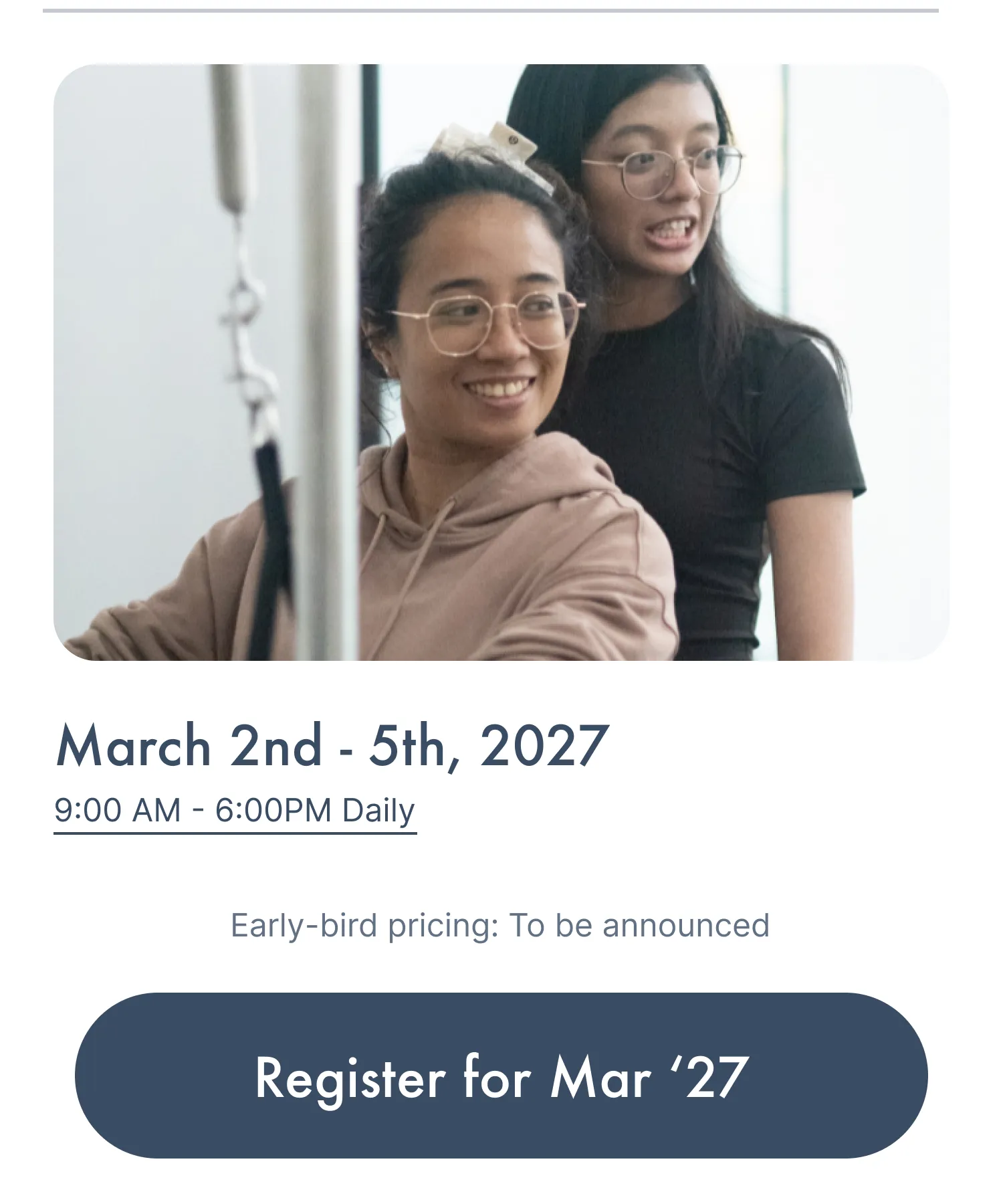 March 2027 Intake