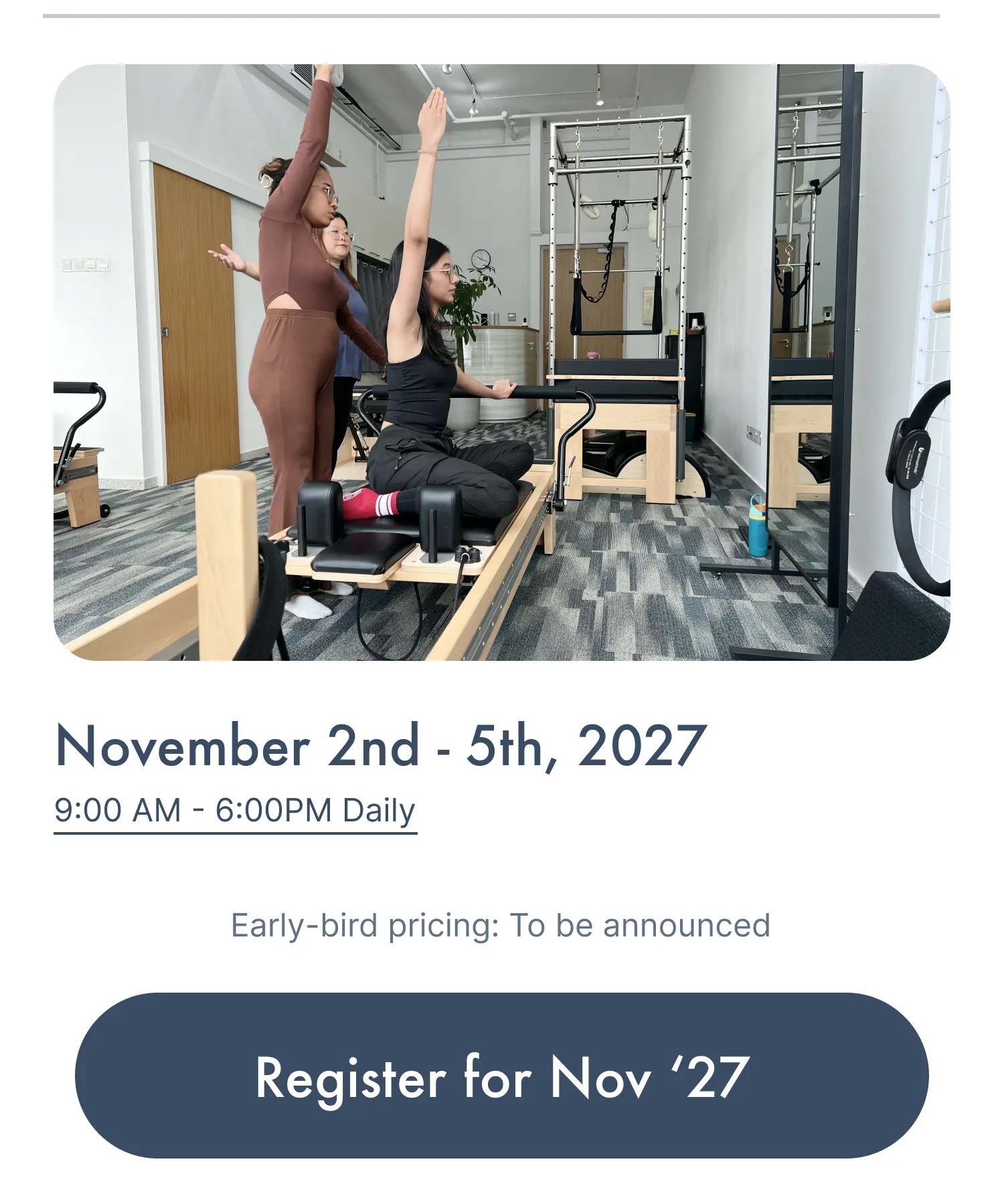 November 2027 Intake