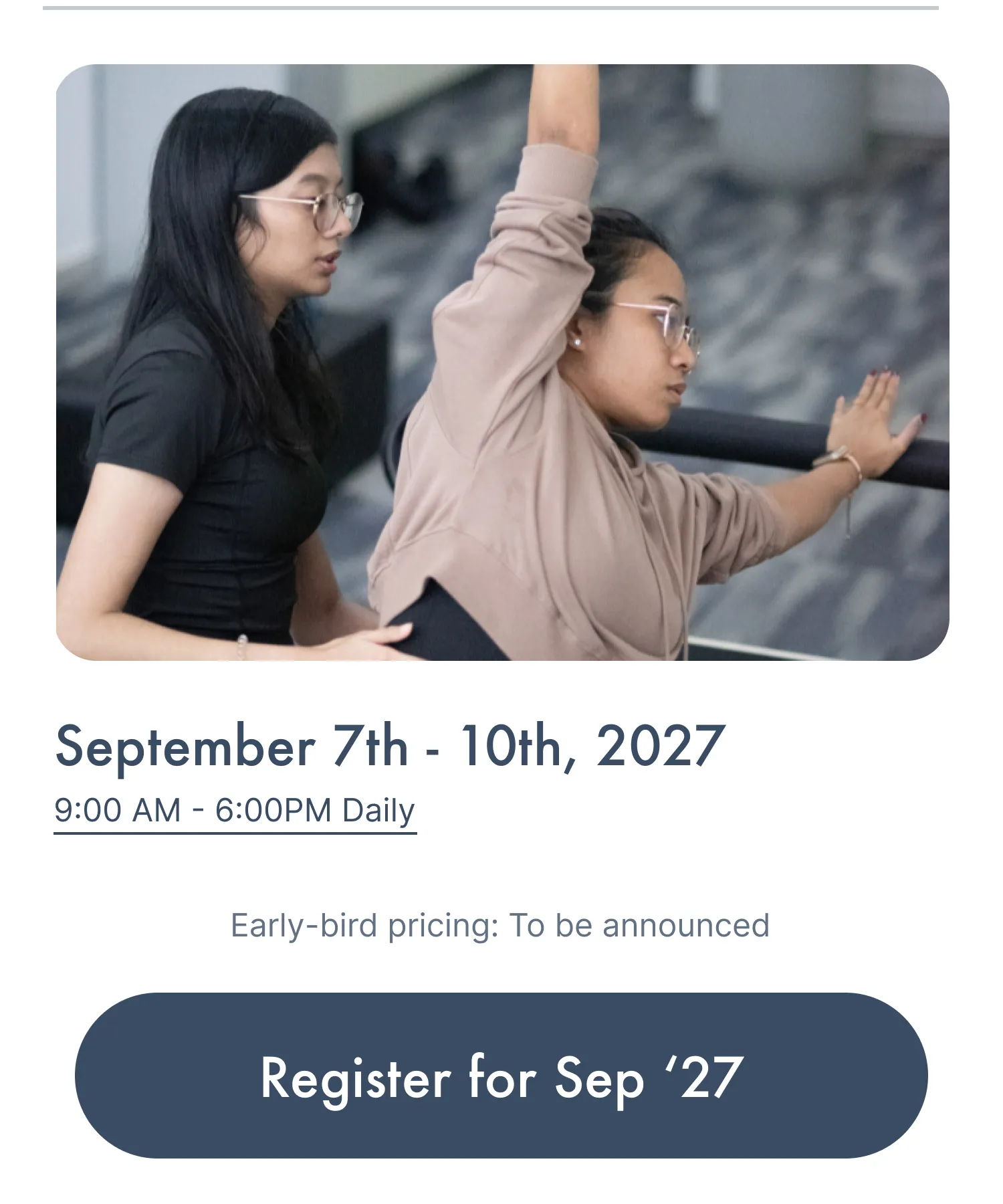 September 2027 Intake